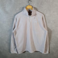 Vintage The North Face TNF Fleece Sweatshirt Mens 1/4 Zip Large Beige Pullover Logo