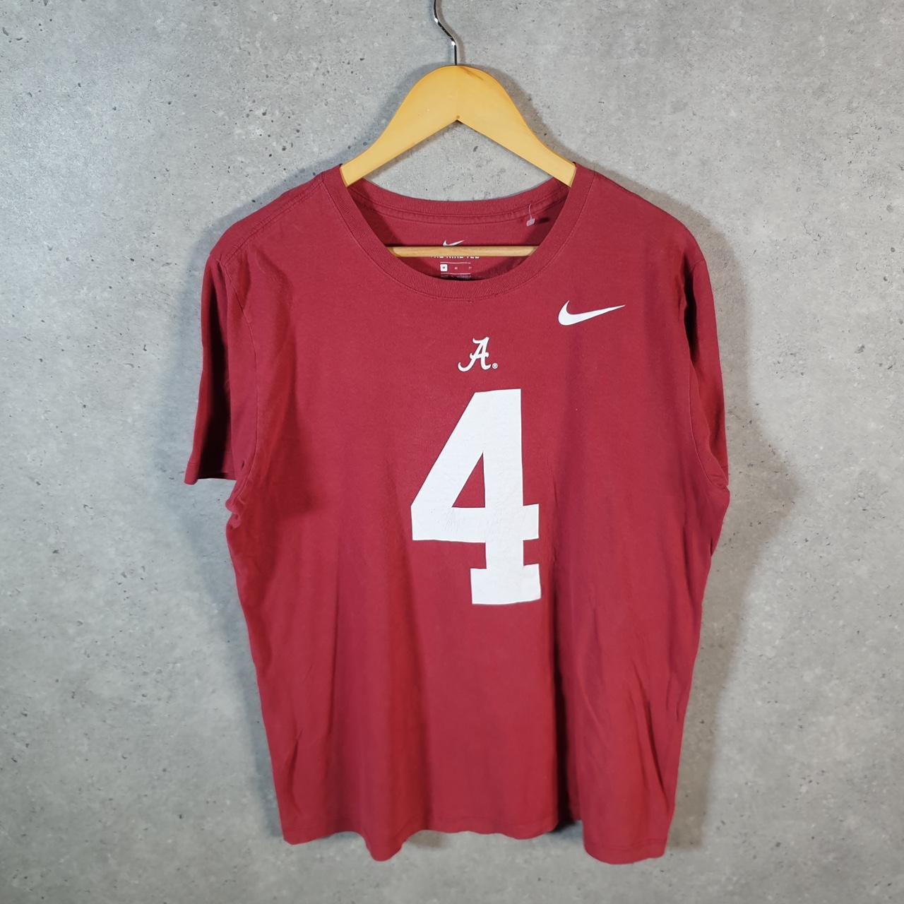 Vintage Nike Alabama Crimson Tide Jeudy 4 T Shirt Men’s Medium Red Swoosh Logo Athletic