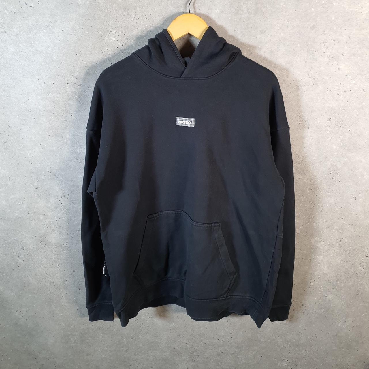 Vintage Nike Football Embroidered Hoodie Men’s Large Black Swoosh Y2K Pullover