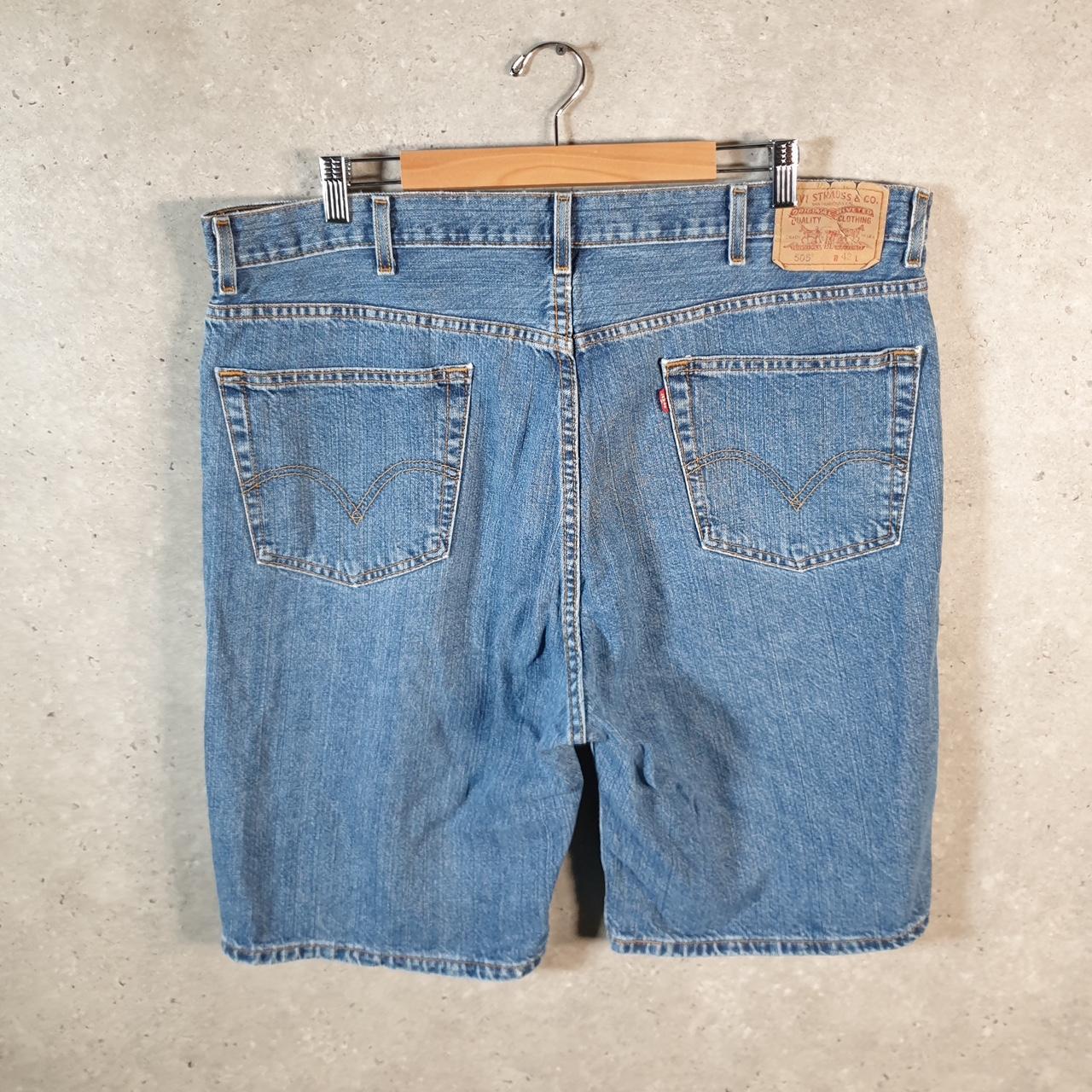 Vintage Levi’s 505 Baggy Shorts Jorts Cargo Mens W42 Blue Relaxed Denim