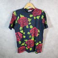 Vintage La Confetti Flowers Floral 90s Single Stitch T Shirt Men’s Medium Black