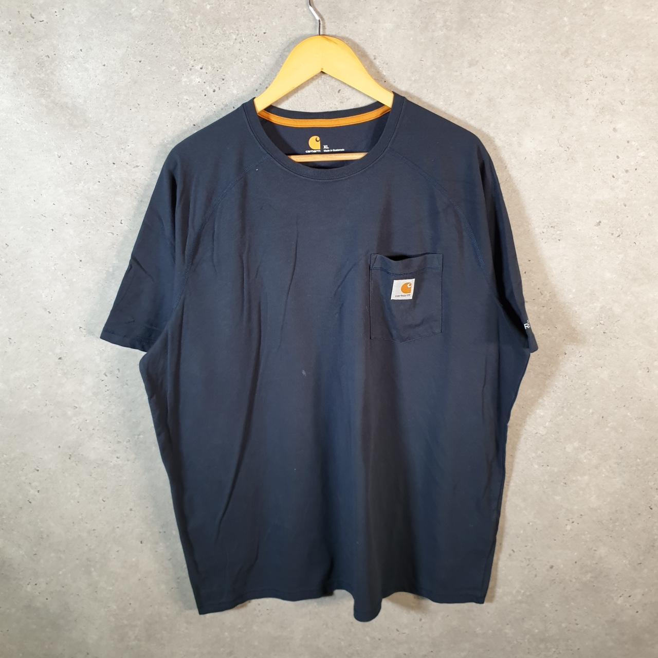 Vintage Carhartt Pocket T Shirt Men’s XL Navy Blue Workwear Chore Utility Relaxed Fit