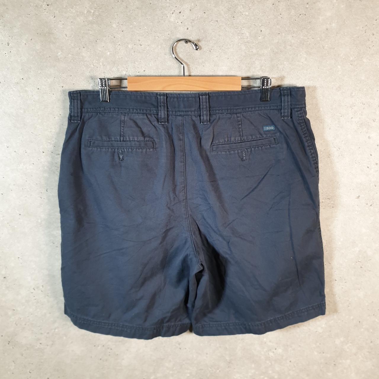 Vintage Izod Golf Chino Shorts Jorts Cargo Men’s W38 Navy Blue Baggy Cotton