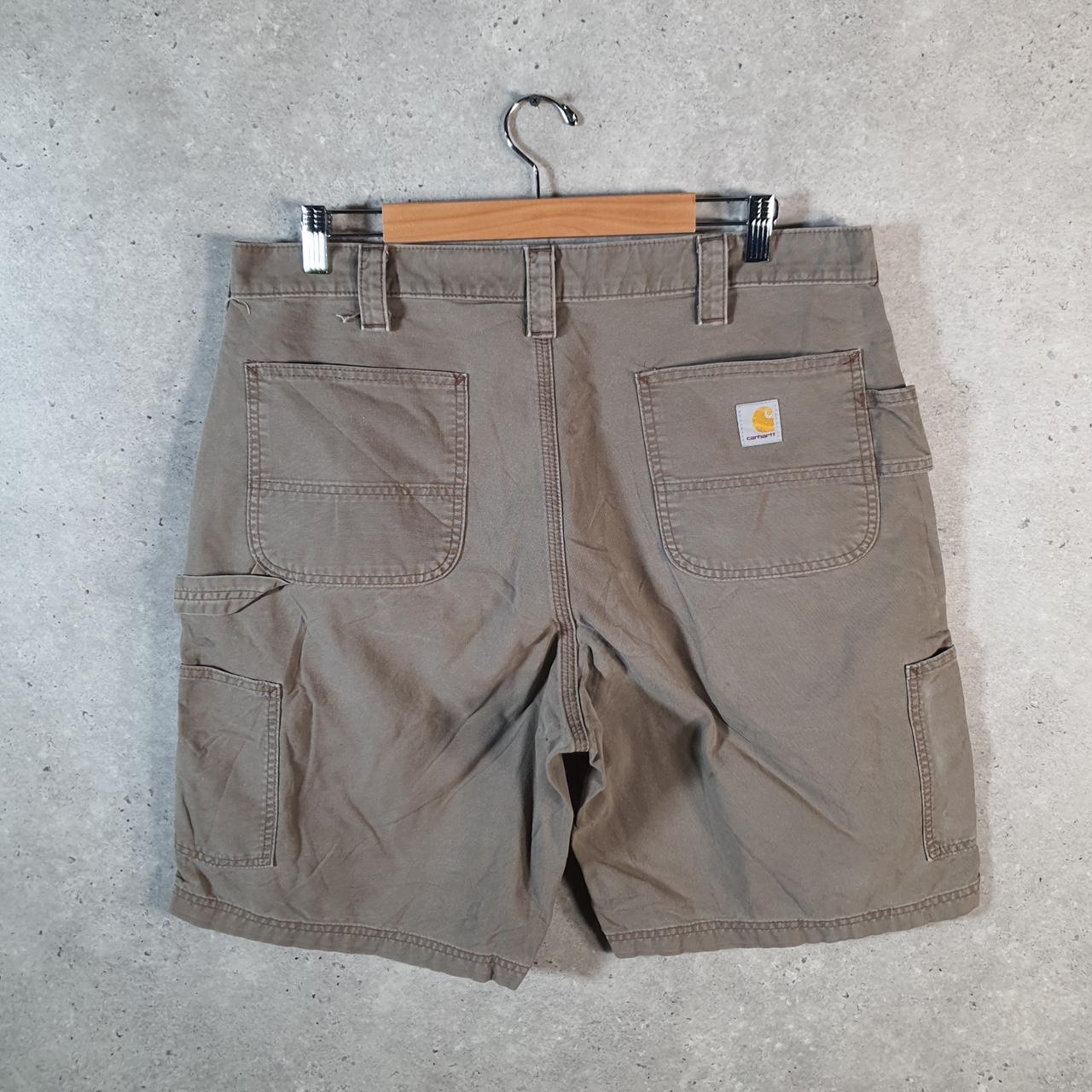 Vintage Carhartt Baggy Carpenter Shorts Jorts Cargo Men’s W38 Grey Loose Fit Workwear A4704