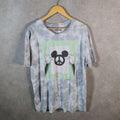 Vintage Disney Land Mickey Mouse Hanes T Shirt Shirt Men’s 2XL Grey Tie Dye Graphic Cartoon C9737