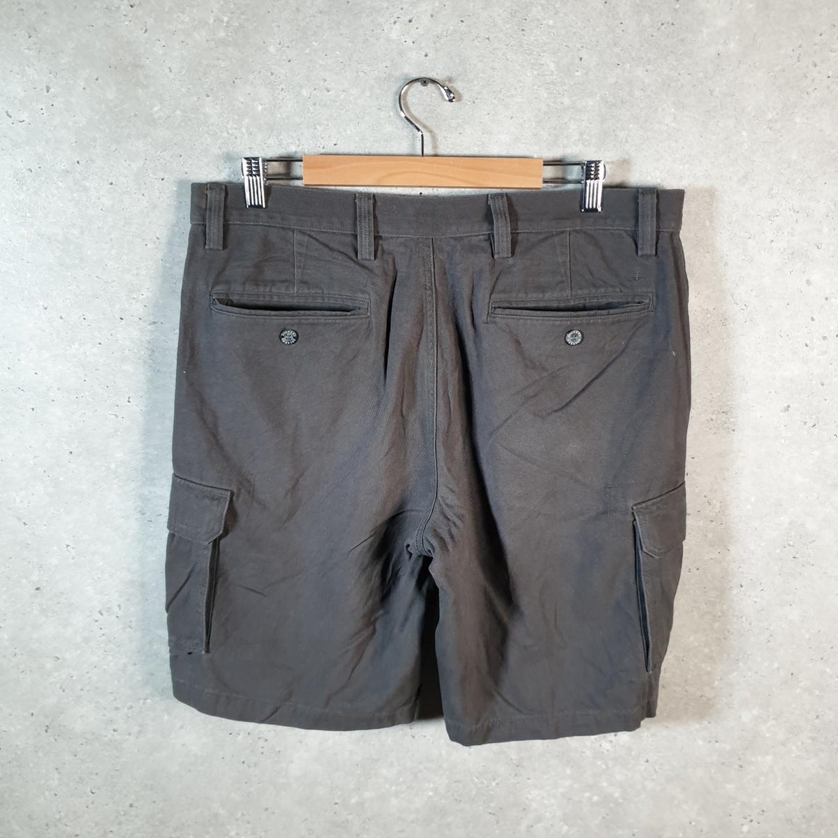 Vintage Dockers Chino Shorts Jorts Cargo Men’s W36 Grey Baggy Cotton A4282