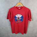 Vintage Air Force 3703 BMTS 90s USA Single Stitch T Shirt Men’s Large Red C7967