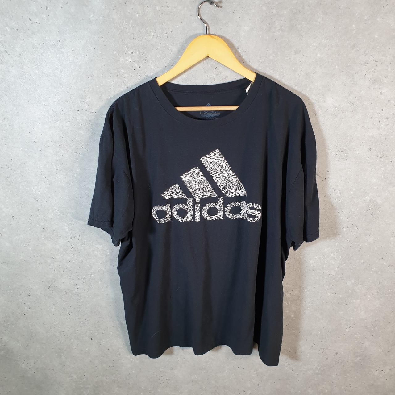Vintage Adidas Go To Tee T Shirt Men’s 2XL Black Three Stripes Logo Athletic