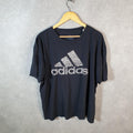Vintage Adidas Go To Tee T Shirt Men’s 2XL Black Three Stripes Logo Athletic