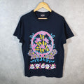 Vintage Willy Bee Flowers Floral Graphic 90s Single Stitch T Shirt Men’s Medium Black