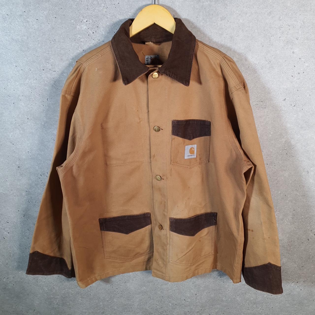 Vintage Carhartt Barn Chore Jacket Men’s Large Brown Workwear Canvas USA G2113