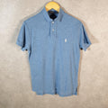 Vintage Ralph Lauren Polo Shirt Men’s Small Blue Custom Fit Embroidered Pony