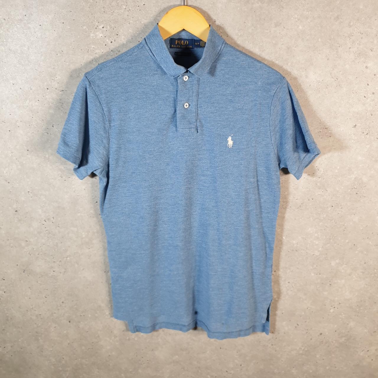 Vintage Ralph Lauren Polo Shirt Men’s Small Blue Custom Fit Embroidered Pony