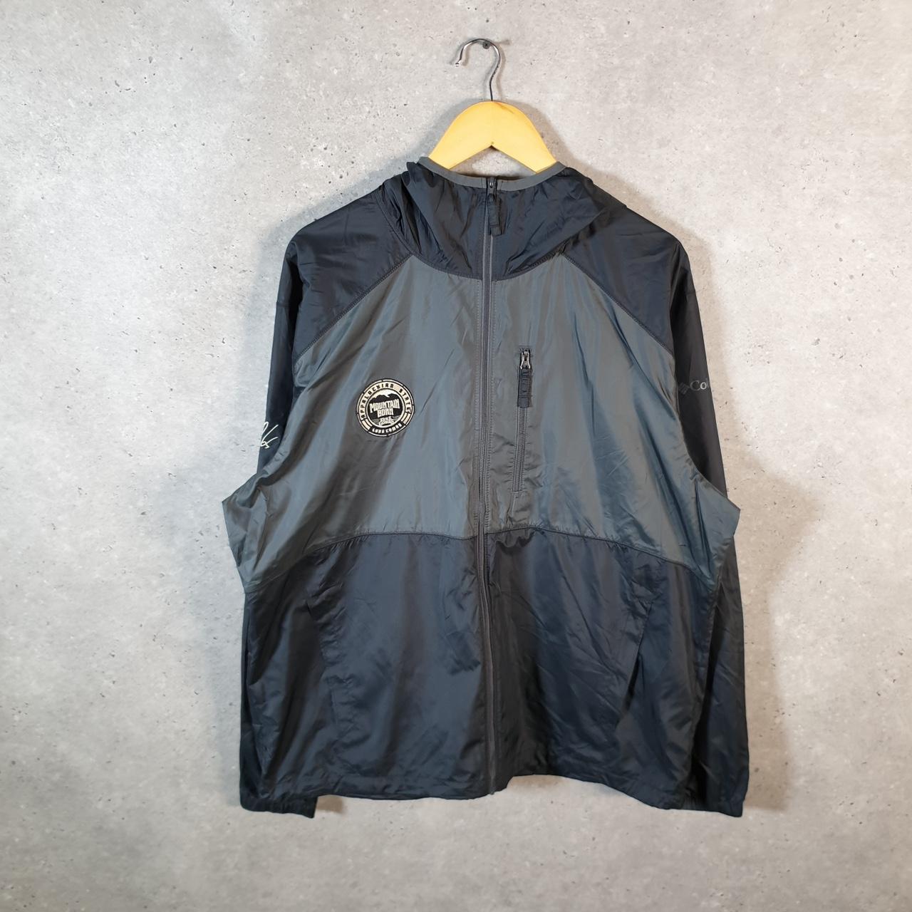 Vintage Columbia Field Gear Windbreaker Track Jacket Mens Large Grey USA Athletic