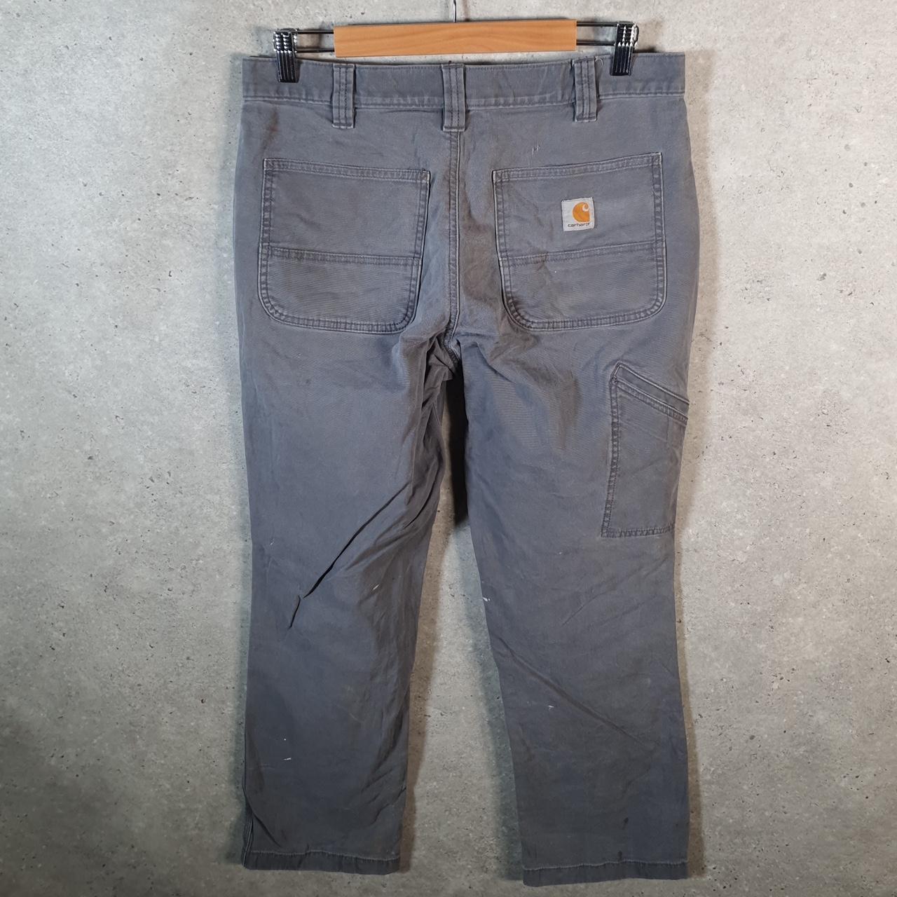 Vintage Carhartt Carpenter Trousers Mens W32 L30 Grey Relaxed Fit Workwear Thrashed
