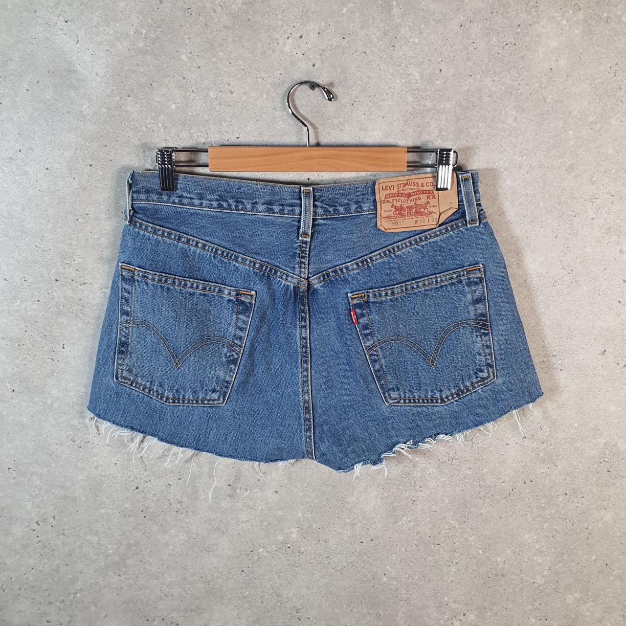 Vintage Levi’s 501 Baggy Shorts Jorts Cargo Womens W32 Blue Relaxed Denim