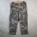 Vintage Wrangler Camouflage Army Cargo Trousers Mens W30 L30 Green RealTree Big Fish Vintage