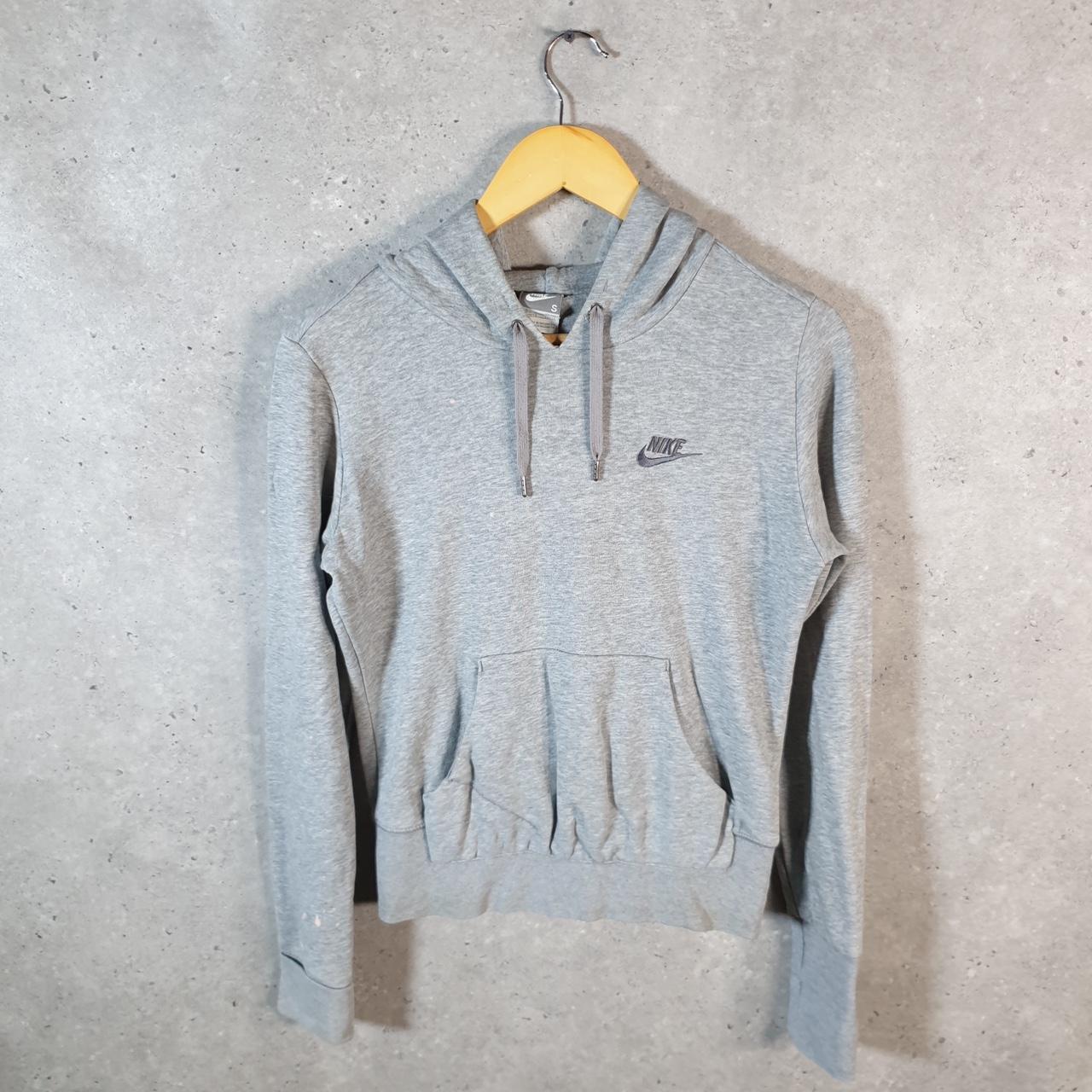 Vintage Nike 90s Club Hoodie Womens Small Grey Swoosh Y2K Pullover