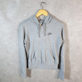 Vintage Nike 90s Club Hoodie Womens Small Grey Swoosh Y2K Pullover