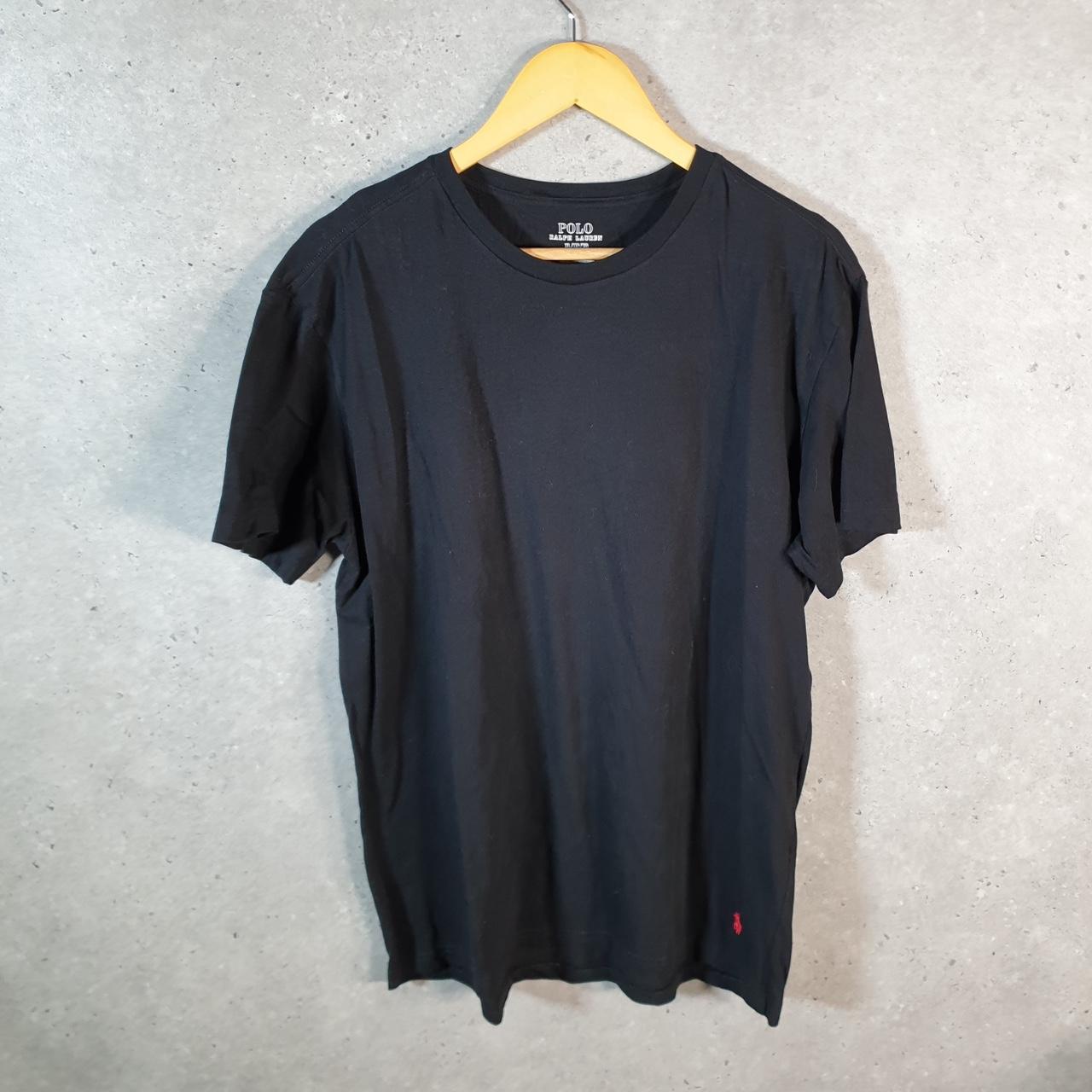 Vintage Ralph Lauren Polo T Shirt Men’s XL Black Embroidered Slim Fit Pony C8597