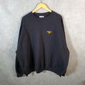 Vintage Lee Heavyweight Sweatshirt Men’s 3XL Black USA Pullover Embroidered Angel