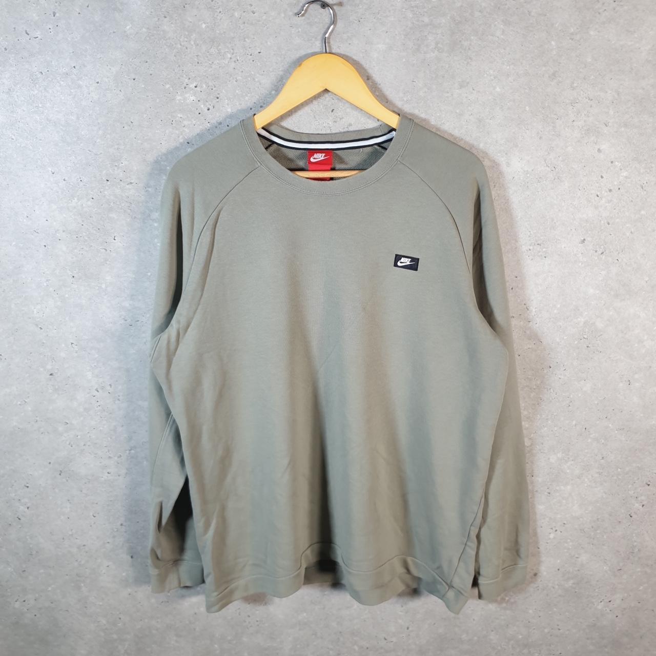 Vintage Nike Club Sweatshirt Mens Large Grey Swoosh Y2K Pullover Embroidered Logo