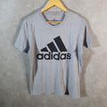 Vintage Adidas Amplifier T Shirt Men’s Medium Grey Three Stripes Athletic Logo