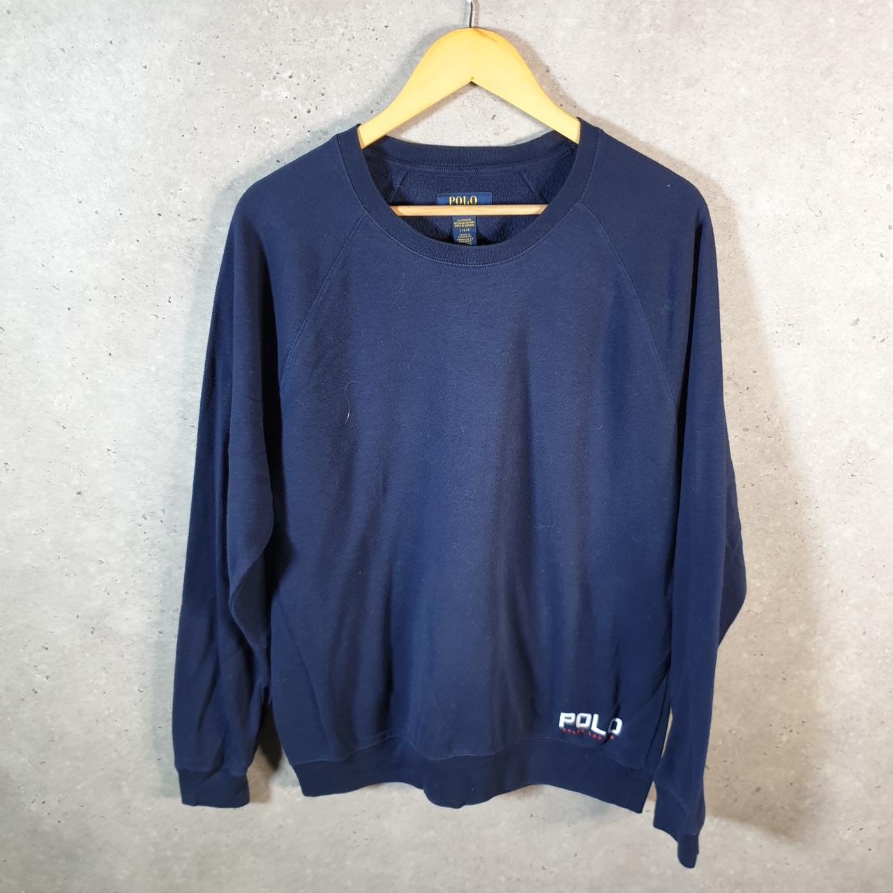 Vintage Ralph Lauren Polo Sleepwear Sweatshirt Men’s Large Navy Blue Cotton Pullover Pony