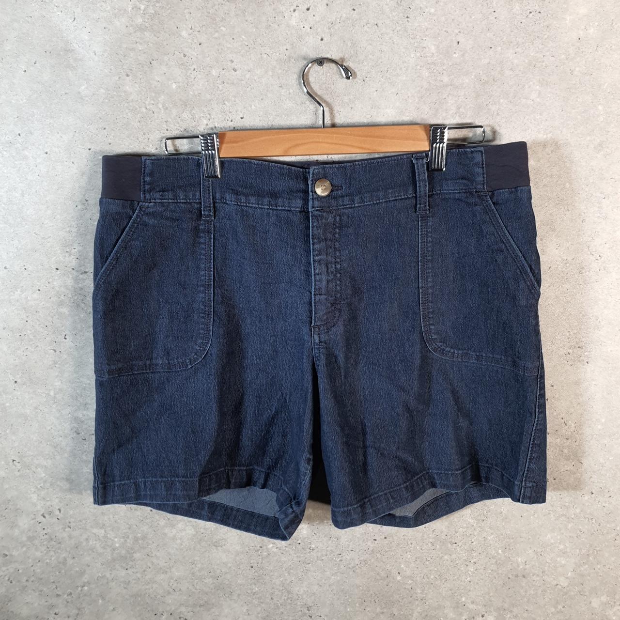 Vintage Lee Baggy Shorts Jorts Cargo Womens W36 Blue Relaxed Denim