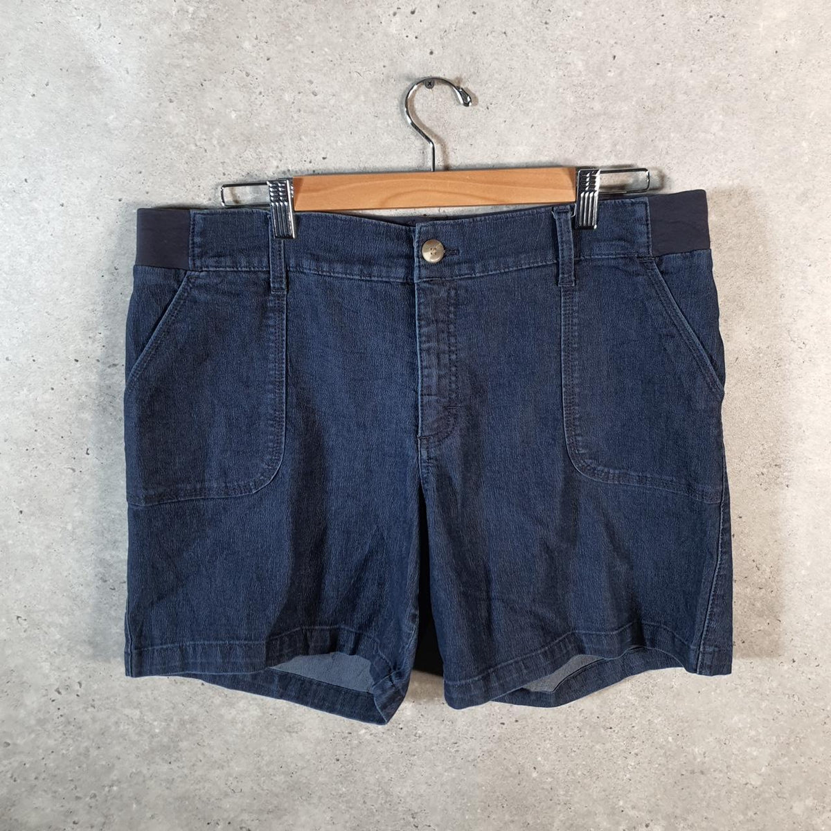 Vintage Lee Baggy Shorts Jorts Cargo Womens W36 Blue Relaxed Denim