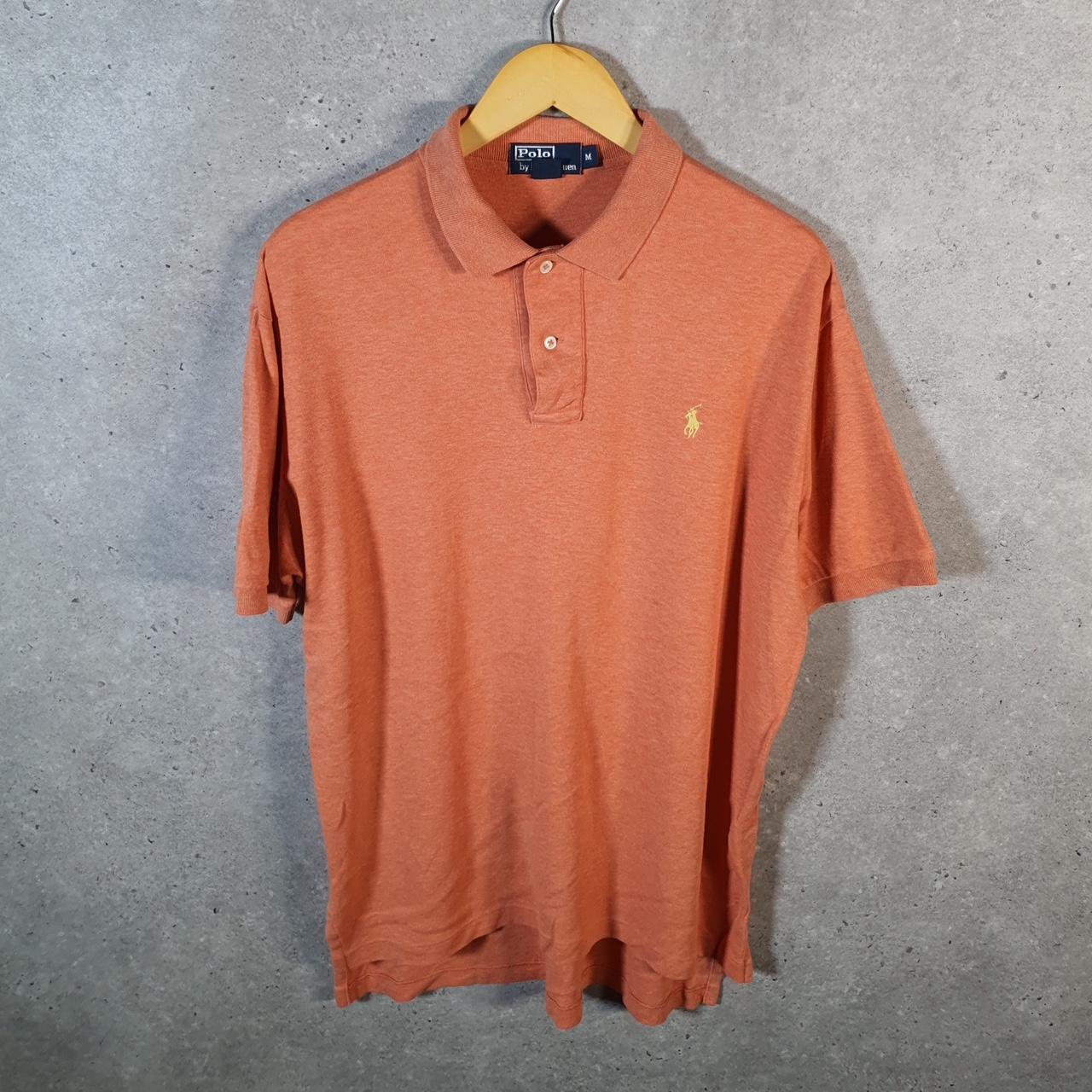 Vintage Ralph Lauren Polo Shirt Men’s Medium Orange Golf Cotton Pony