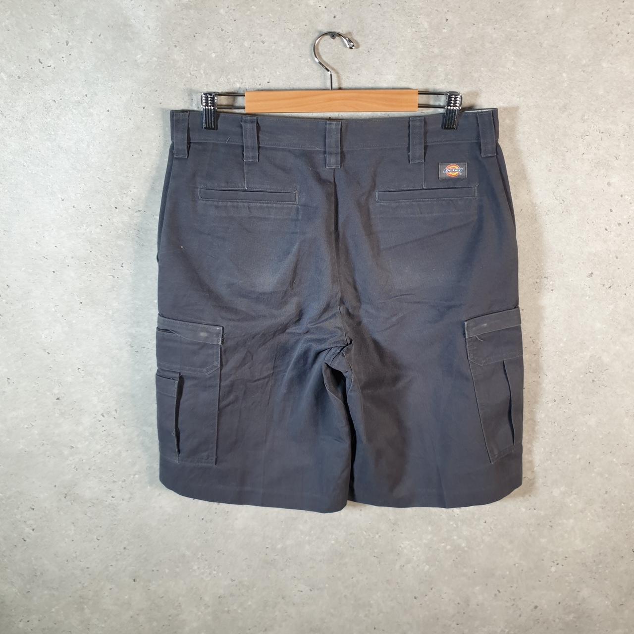 Vintage Dickies Baggy Chino Shorts Jorts Cargo Mens W34 Grey Regular Fit