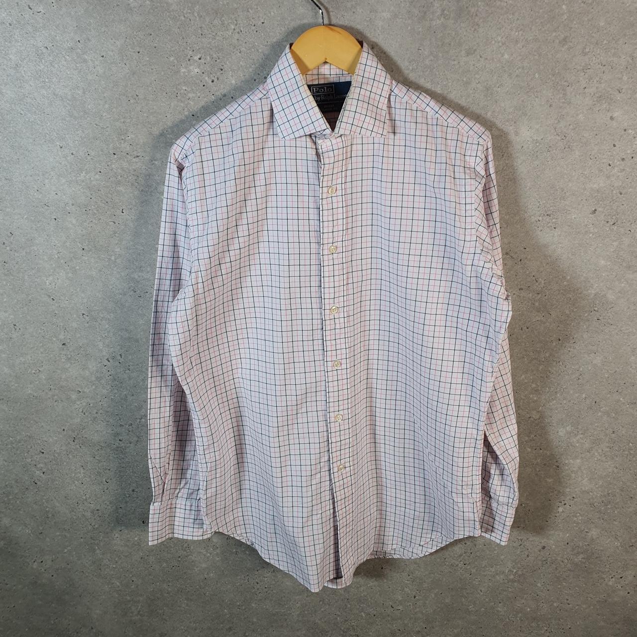 Vintage Ralph Lauren Button Down Shirt Men’s Large Checkered White Regent Classic Fit