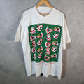 Vintage Murina Merry Christmas Santa Claus USA 90s Single Stitch T Shirt Men’s XL White