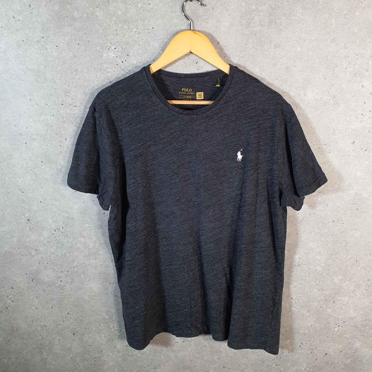 Vintage Ralph Lauren Polo Sport T Shirt Men’s Large Grey Custom Fit Embroidered Pony C8667