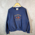 Vintage Lee Cross Grain Sweatshirt Men’s Large Navy Blue USA Pullover Willbrook Plantation