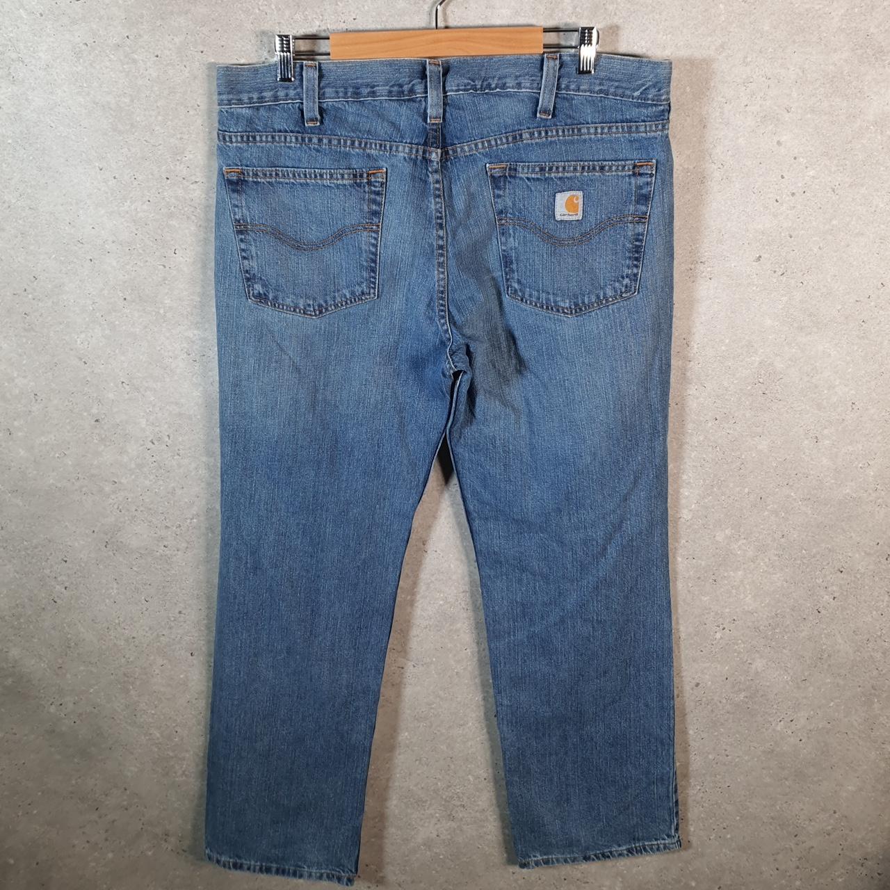 Vintage Carhartt Workwear Carpenter Jeans Mens W38 L32 Blue Denim Relaxed Fit USA