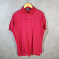Vintage Ralph Lauren Polo Shirt Men’s Medium Red Classic Fit Embroidered Pony