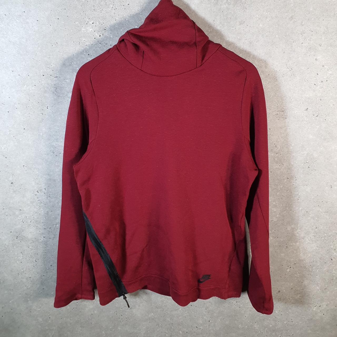 Vintage Nike Tech Fleece Hoodie Men’s Small Red Swoosh Y2K Pullover