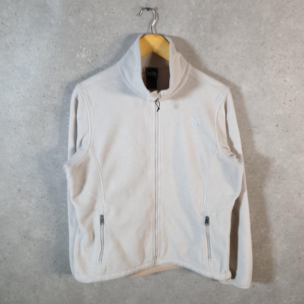 Vintage The North Face TNF Teddy Fleece Sweatshirt  Womens Large Cream Full Zip Logo