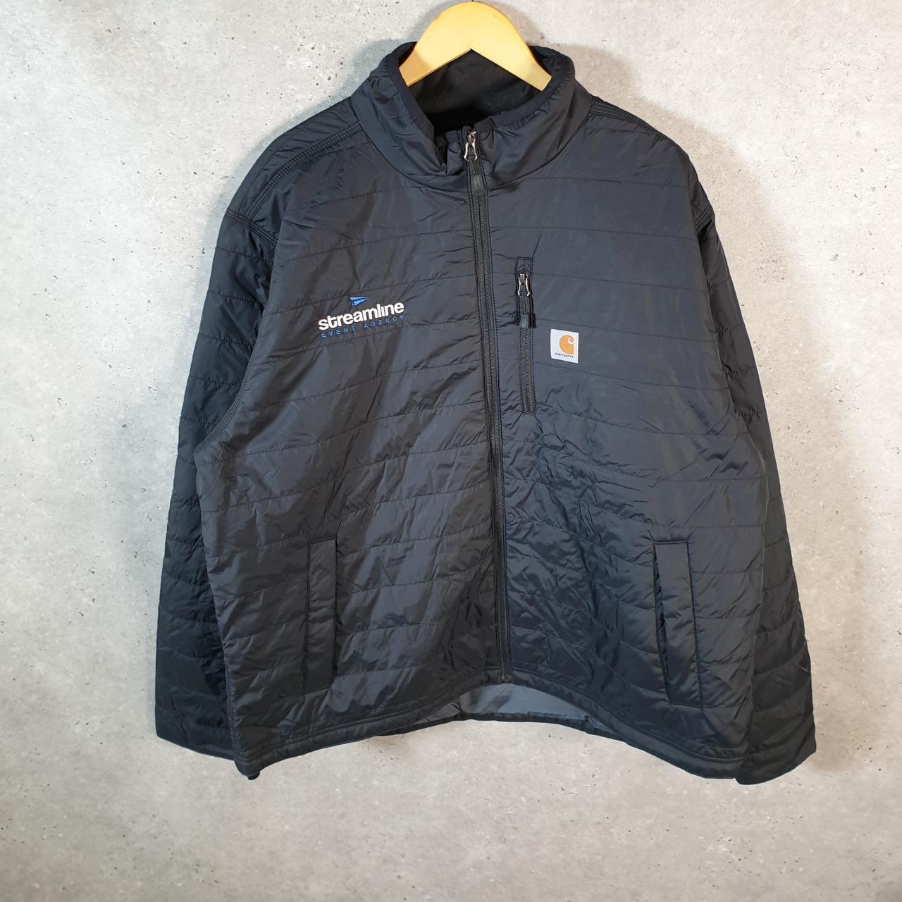 Carhartt Puffer Jacket Mens XL Black Down Rain Defender Padded