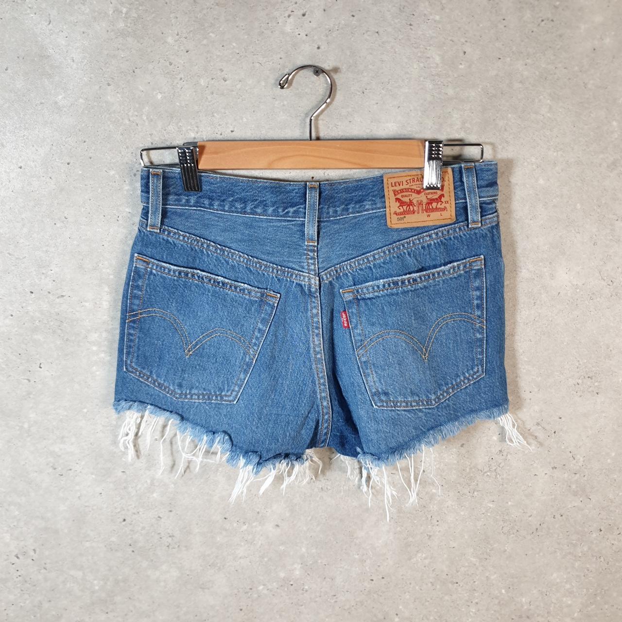 Vintage Levi’s 501 Baggy Shorts Jorts Cargo Womens W25 Blue Relaxed Denim