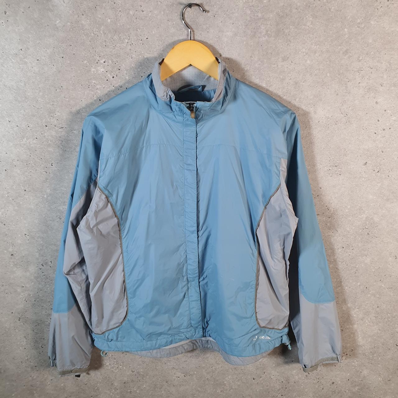 Vintage L.L. Bean Outdoors Nylon Jacket Womens Medium Blue Waterproof