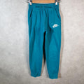 Vintage Nike Club Sweatpant Joggers Kids Large Blue Swoosh Sports Tracksuit - Big Fish Vintage