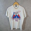 Vintage Fruit of the Loom Stephenville Firecracker 90s Single Stitch T Shirt Men’s Large White C8943
