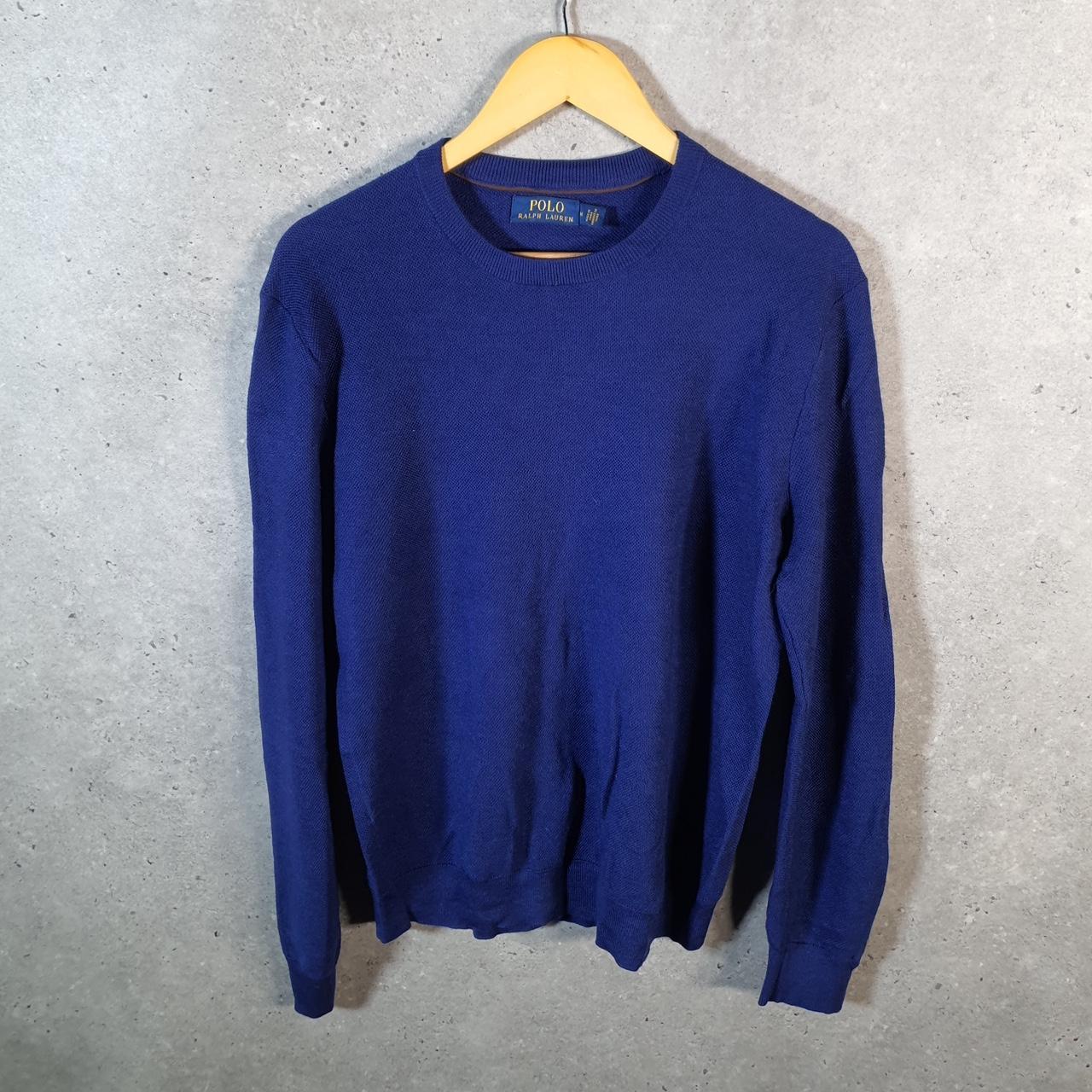 Vintage Ralph Lauren Polo Sweatshirt Men’s Medium Blue Cotton Pullover