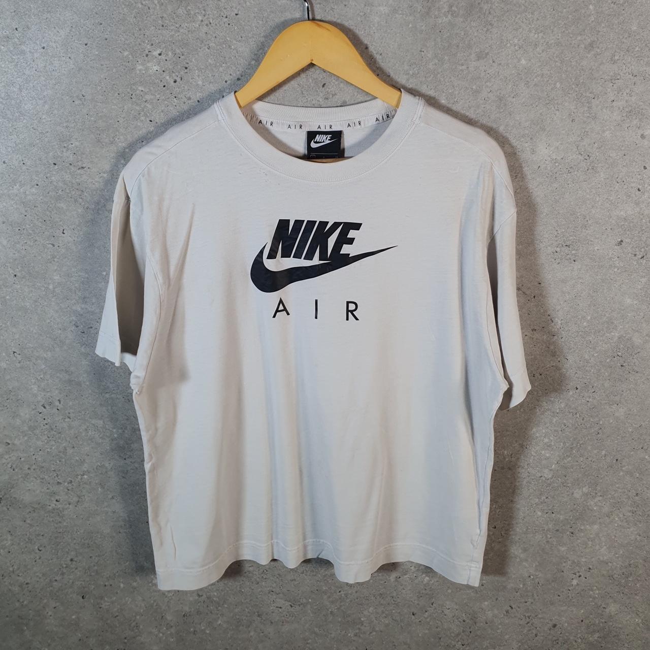 Vintage Nike Air Spellout T Shirt Men’s Small White Logo Swoosh Athletic