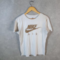 Vintage Nike Air Spellout T Shirt Mens Small White Logo Swoosh Athletic