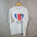 Vintage Tico Puro Costa Rica Graphic USA 90s Single Stitch T Shirt Men’s Medium White C8909