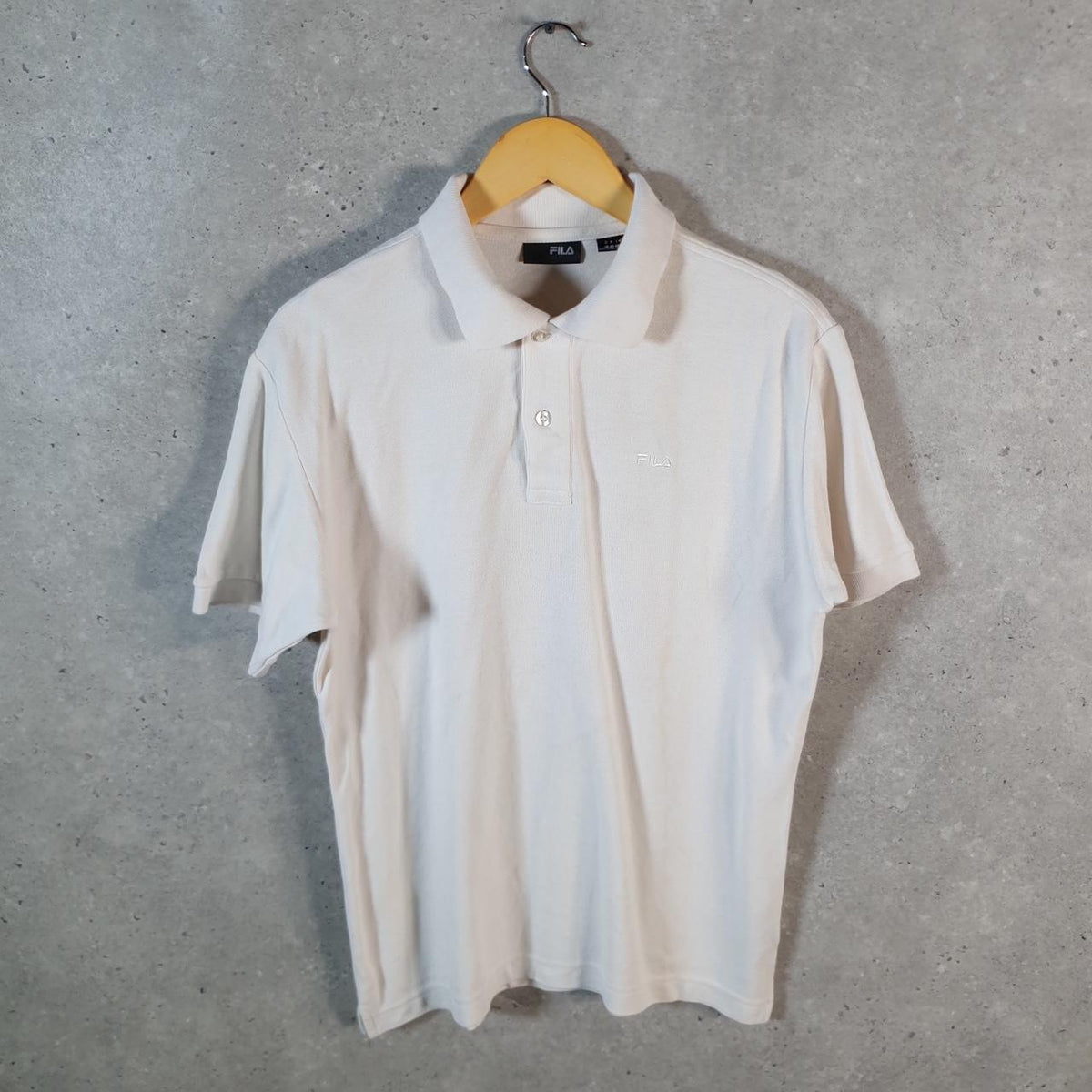 Vintage Fila Polo Shirt Men’s Small White Slim Fit Embroidered Logo